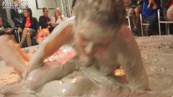 Muddy Wrestling: Fiery Redhead vs. The Old-Timer Screencap 45 on www.sinx.com