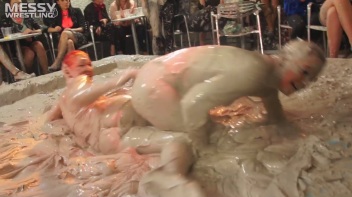 Muddy Wrestling: Fiery Redhead vs. The Old-Timer Screencap 56 on www.sinx.com