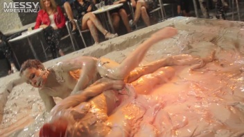 Muddy Wrestling: Fiery Redhead vs. The Old-Timer Screencap 58 on www.sinx.com