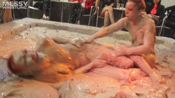 Muddy Wrestling: Fiery Redhead vs. The Old-Timer Screencap 59 on www.sinx.com