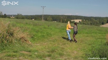 Feisty Europeans Catfight Outside - Cam 1 Screencap 6 on www.sinx.com