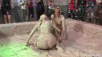 Eurobabe Cheetah Rolls Around In The Mud Screencap 17 on www.sinx.com