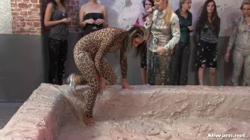 Eurobabe Cheetah Rolls Around In The Mud Screencap 6 on www.sinx.com
