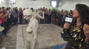 Muddy Wrestling: Satin, Skirts, and Audience Mud Blasted To The Max!  Everyone Gets A Taste! Screencap 115 on www.sinx.com