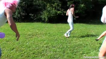 Water Balloons, Piss Showers, and Funky Fuckers Part 1 Screencap 35 on www.sinx.com