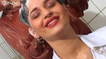 Raven Haired Babes Lather Up Their Hair Screencap 37 on www.sinx.com