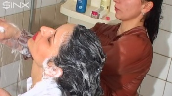 Raven Haired Babes Lather Up Their Hair Screencap 50 on www.sinx.com