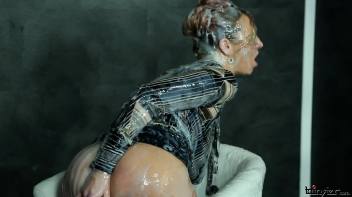 Double-Teaming Her Cum Covered Self Screencap 99 on www.sinx.com