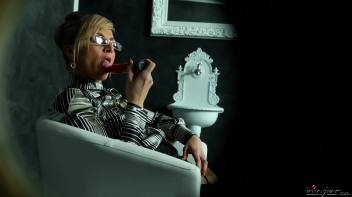 Double-Teaming Her Cum Covered Self Screencap 11 on www.sinx.com