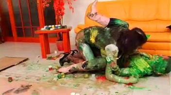 Smearing Paint All Over Each Other Screencap 51 on www.sinx.com