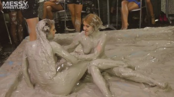 Messy Wrestling: Scary In Satin! Business Babes Rip Each Other Up In The Mud! Screencap 55 on www.sinx.com