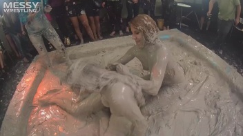 Messy Wrestling: Scary In Satin! Business Babes Rip Each Other Up In The Mud! Screencap 57 on www.sinx.com