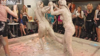 Messy Wrestling: Scary In Satin! Business Babes Rip Each Other Up In The Mud! Screencap 69 on www.sinx.com