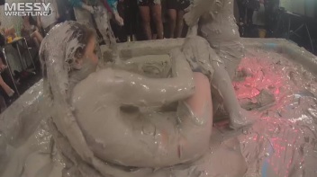 Messy Wrestling: Scary In Satin! Business Babes Rip Each Other Up In The Mud! Screencap 70 on www.sinx.com