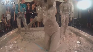Messy Wrestling: Scary In Satin! Business Babes Rip Each Other Up In The Mud! Screencap 78 on www.sinx.com