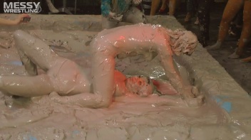 Messy Wrestling: Scary In Satin! Business Babes Rip Each Other Up In The Mud! Screencap 81 on www.sinx.com