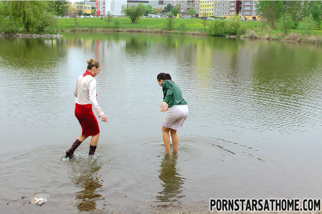 Messy Catfight Ends Up In The Pond on www.sinx.com
