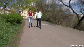 Incredible Chelsey seduces a stranger in a park Screencap 4 on www.sinx.com