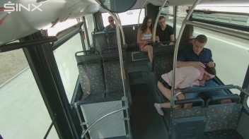 Pigtailed Cutie Sucks Cock On A Public Bus Screencap 18 on www.sinx.com