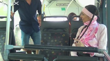 Pigtailed Cutie Sucks Cock On A Public Bus Screencap 5 on www.sinx.com