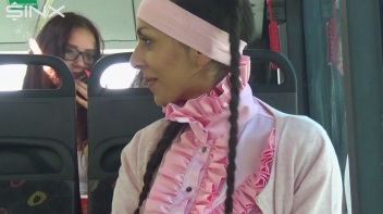 Pigtailed Cutie Sucks Cock On A Public Bus Screencap 4 on www.sinx.com