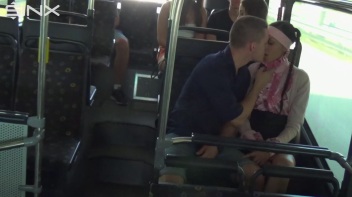 Pigtailed Cutie Sucks Cock On A Public Bus Screencap 6 on www.sinx.com