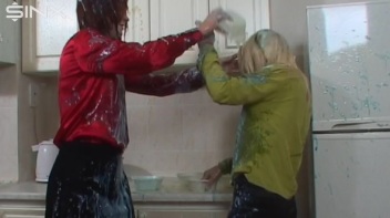 Dressed Up Chicks Chuck Paint On Each Other Screencap 23 on www.sinx.com