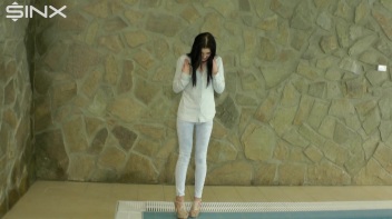 Fully Clothed Swimming For High Heeled Babe Screencap 5 on www.sinx.com