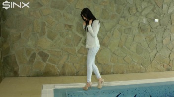 Fully Clothed Swimming For High Heeled Babe Screencap 6 on www.sinx.com