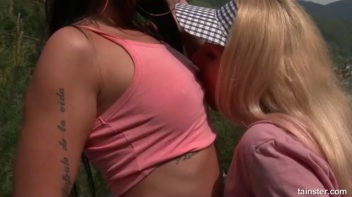 WonderSluts Go Lesbo Sweaty In Their Workout Gear! Screencap 32 on www.sinx.com