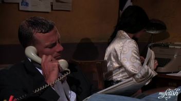 Sexy Secretary Gobbles His Manhood Screencap 1 on www.sinx.com