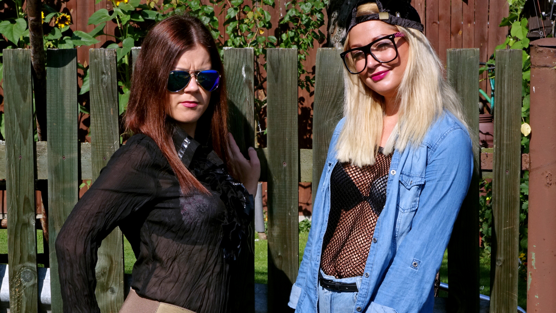 Curvy brunette and blonde get drenched in sticky white paint on www.sinx.com