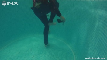 Brunette In Jeans Enters Swimming Pool Clothed Screencap 31 on www.sinx.com