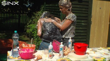 Brunette Hotties Compete In Messy Food Fight Screencap 45 on www.sinx.com