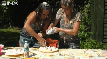 Brunette Hotties Compete In Messy Food Fight Screencap 57 on www.sinx.com
