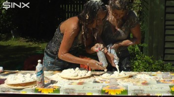 Brunette Hotties Compete In Messy Food Fight Screencap 59 on www.sinx.com