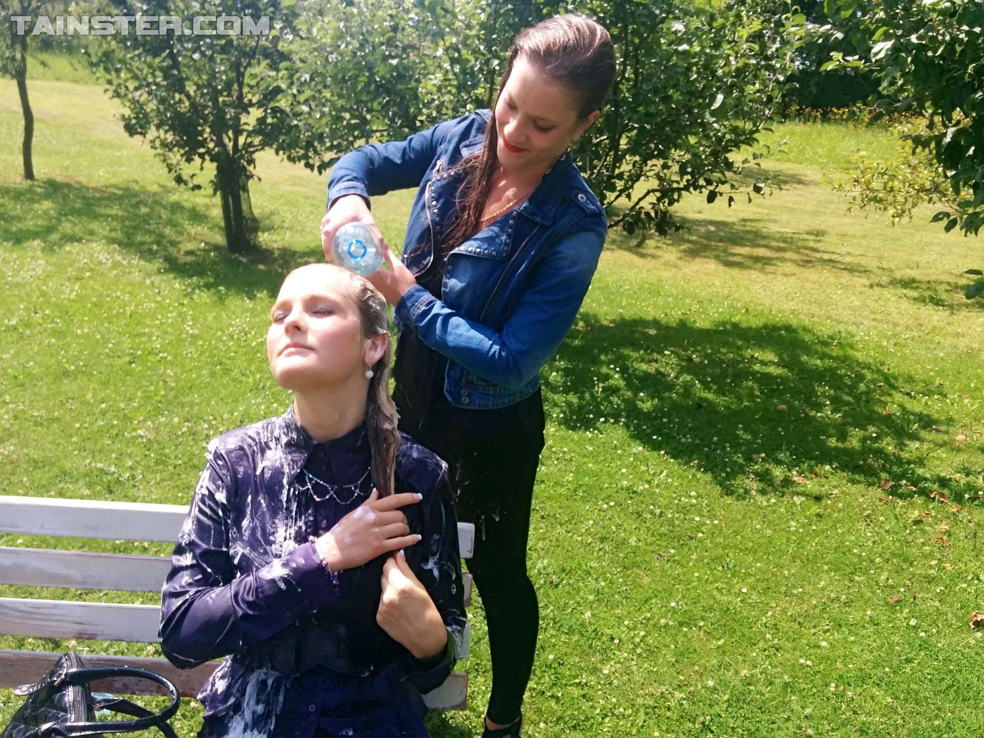 Washing Their Hair Anywhere and Everywhere on www.sinx.com