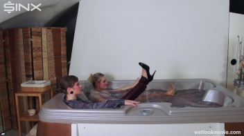 Fun And Flirty, Babes Play In Hot Tub Screencap 59 on www.sinx.com