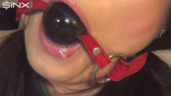 Handcuffed Hottie Drools Down Her Satin Blouse Screencap 18 on www.sinx.com