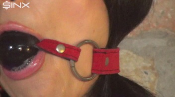 Handcuffed Hottie Drools Down Her Satin Blouse Screencap 19 on www.sinx.com