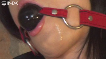 Handcuffed Hottie Drools Down Her Satin Blouse Screencap 21 on www.sinx.com