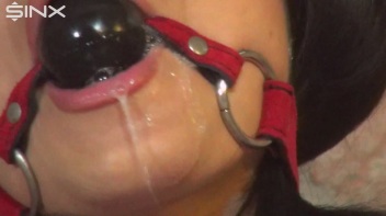 Handcuffed Hottie Drools Down Her Satin Blouse Screencap 39 on www.sinx.com