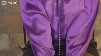 Handcuffed Hottie Drools Down Her Satin Blouse Screencap 50 on www.sinx.com