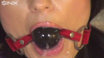 Handcuffed Hottie Drools Down Her Satin Blouse Screencap 55 on www.sinx.com