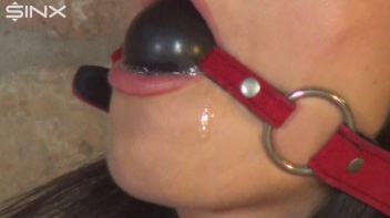 Handcuffed Hottie Drools Down Her Satin Blouse Screencap 6 on www.sinx.com