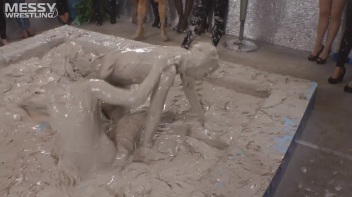 Muddy Wrestling: Fired Up Eurobabes Bring On The Mess - Audience Gets It! Screencap 89 on www.sinx.com