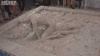 Muddy Wrestling: Fired Up Eurobabes Bring On The Mess - Audience Gets It! Screencap 94 on www.sinx.com