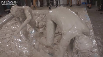 Muddy Wrestling: Fired Up Eurobabes Bring On The Mess - Audience Gets It! Screencap 98 on www.sinx.com