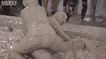 Muddy Wrestling: Fired Up Eurobabes Bring On The Mess - Audience Gets It! Screencap 31 on www.sinx.com