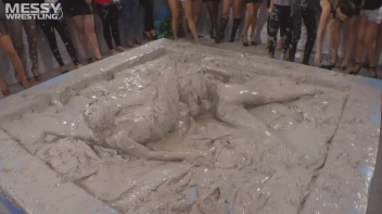 Muddy Wrestling: Fired Up Eurobabes Bring On The Mess - Audience Gets It! Screencap 52 on www.sinx.com